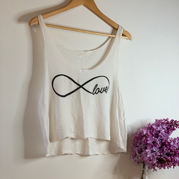 Brandy Melville ‘Infinite Love’ Crop Tank - Picture 1 of 4